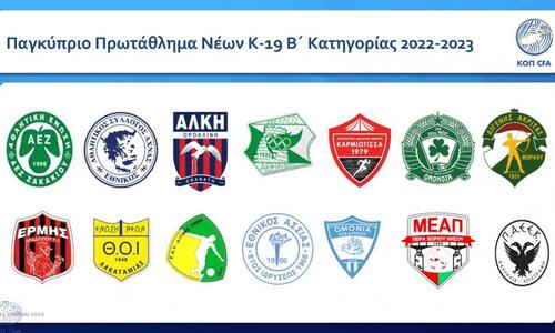 Το πρόγραμμα του Πρωταθλήματος Νέων Κ-19 Β' Κατηγορίας thumb