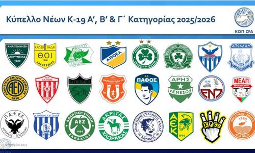Οι αγώνες της πρώτης φάσης του Κυπέλλου Νέων Κ-19 thumb