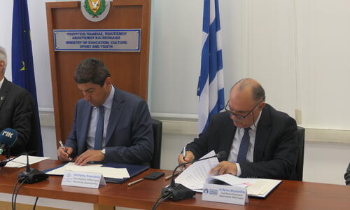 Υπεγράφη το Πρωτόκολλο Αθλητικής Συνεργασίας Κύπρου-Ελλάδας thumb