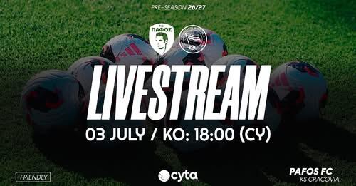 Livestreaming: Πάφος FC- KS Cracovia 0-0 image