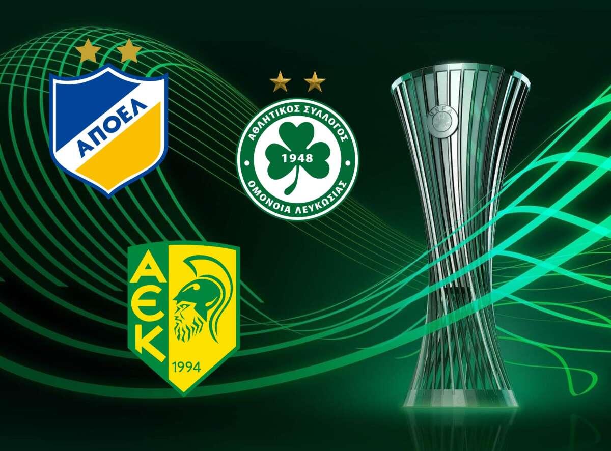 Conference League: Τριπλή εκπροσώπηση και πρόγραμμα για ΑΕΚ, ΑΠΟΕΛ, Ομόνοια thumb