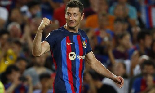 Ο Λεβαντόβσκι πέτυχε στη La Liga σε τρεις αγώνες τα ίδια γκολ με τον Αζάρ σε τέσσερις σεζόν thumb