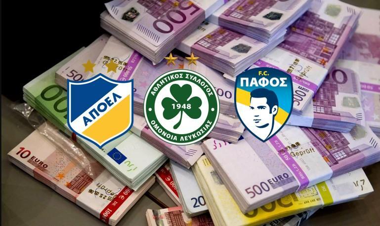 Είναι... πολλά τα λεφτά: Τόσα εξασφάλισαν ΑΠΟΕΛ, Ομόνοια και Πάφος FC με την πρόκριση από την League Phase! thumb