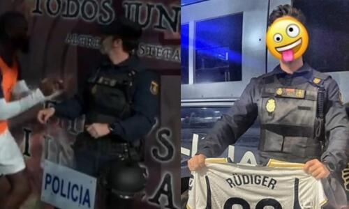 Φοβερός Ρούντιγκερ: Πήγε να τρομάξει αστυνόμο και στο τέλος του έδωσε τη φανέλα του (vid) thumb