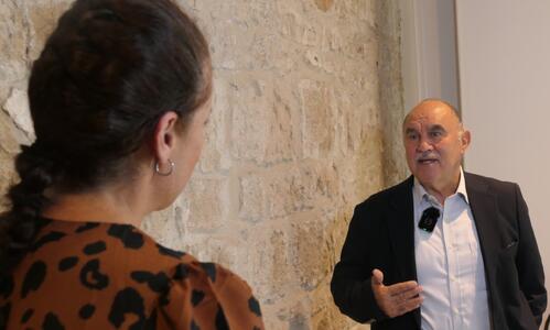 Μιχαηλίδης και Χατζηιωσήφ στο «Αθλητικό Πανόραμα» για τη βράβευση του ΚΟΑ στα «Απολλώνεια Βραβεία» thumb