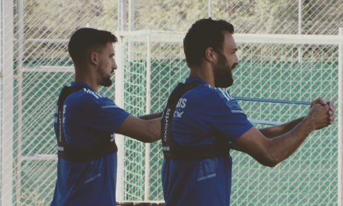 Φωτογραφίες από την προπόνηση Φερέιρα thumb
