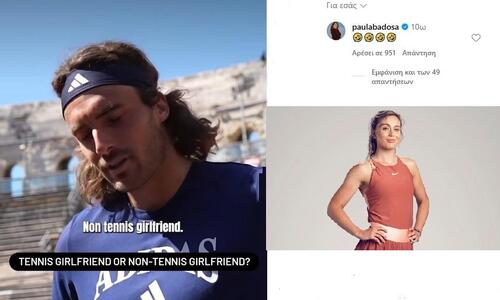 Τα ειρωνικά γέλια της Μπαντόσα σε απάντηση του Τσιτσιπά για τη σύντροφο που προτιμά thumb